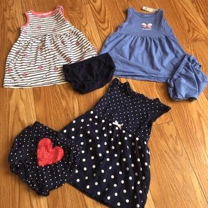 NWOT little girls dresses with bloomers